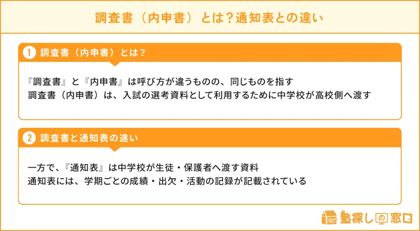 高校受験】調査書（内申書）とは？高校受験との関係性を解説【塾探しの