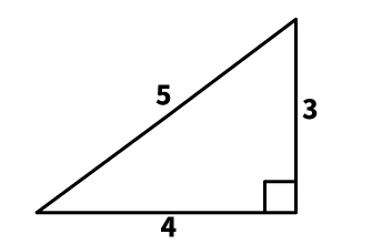 辺の比が3：4：5で表される三角形